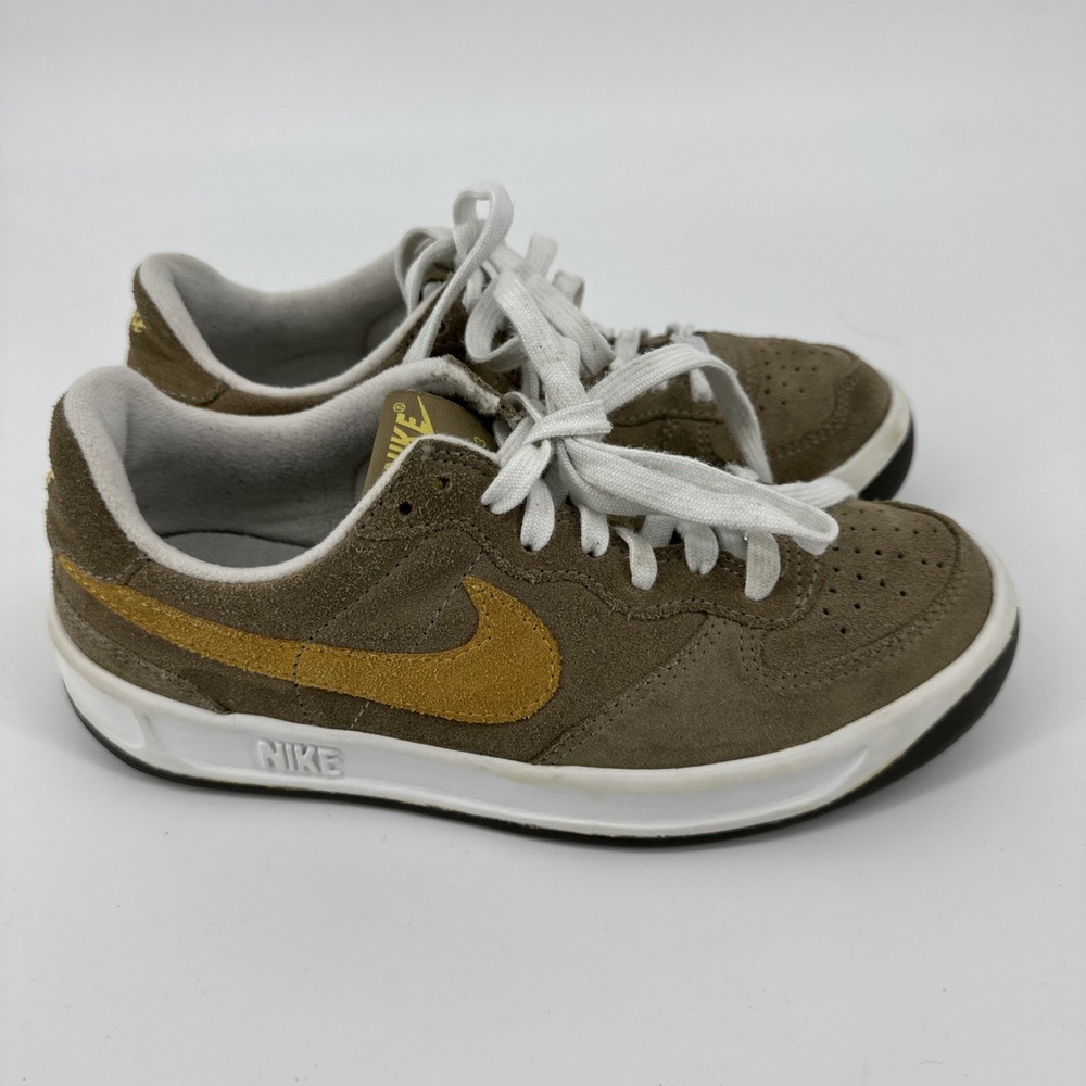 Nike Women's Suede Brown Olive Gold Trainers 030911 Size 7.5